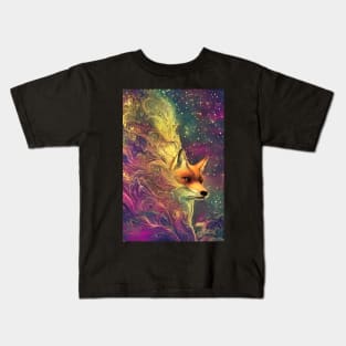 Intricate fox design Kids T-Shirt